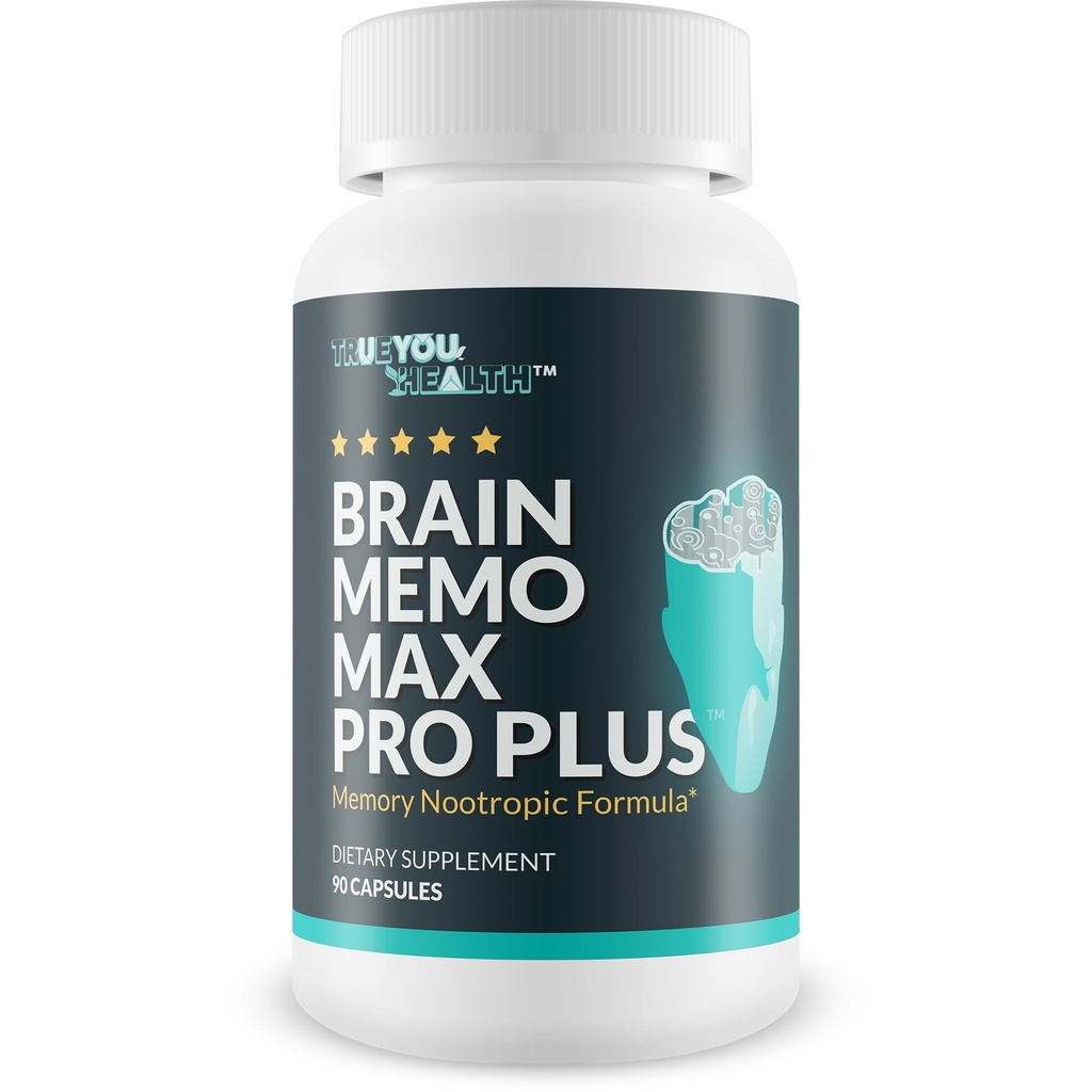 Možganski Memo Max Pro Plus - Top Memory & Brain Memo Max Pro Supplement - Podpora Izboljšan spomin & Duševna Acuity - Aid Natural Brain Function - Podpora Focus, Duševno okrevanje, & Energija