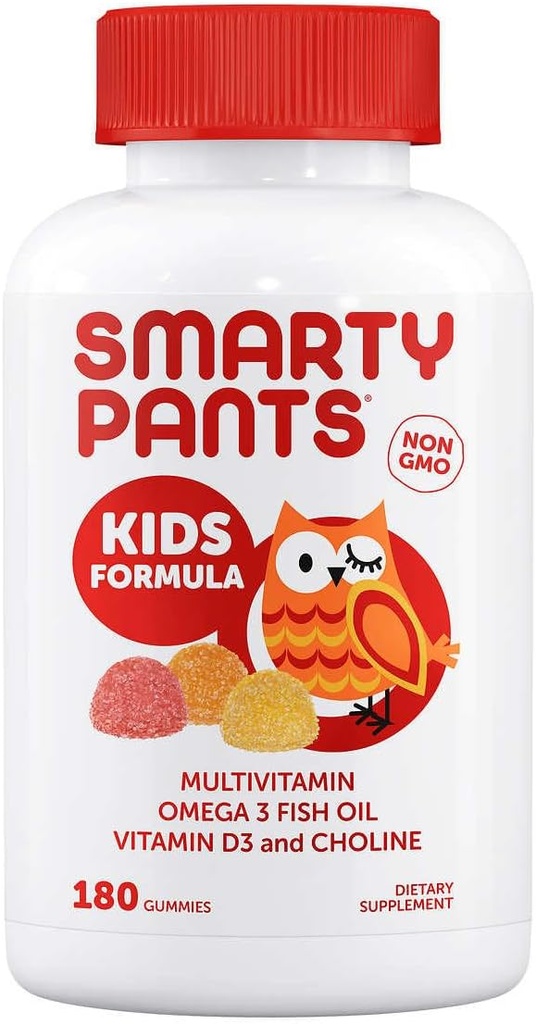 Generični Pant Pant otroci popoln multivitaminski, 180 Gummies Bundle, Multivitaminski Plus Omega 3, Vitamin D3 in Vitamin B12, 45 dni