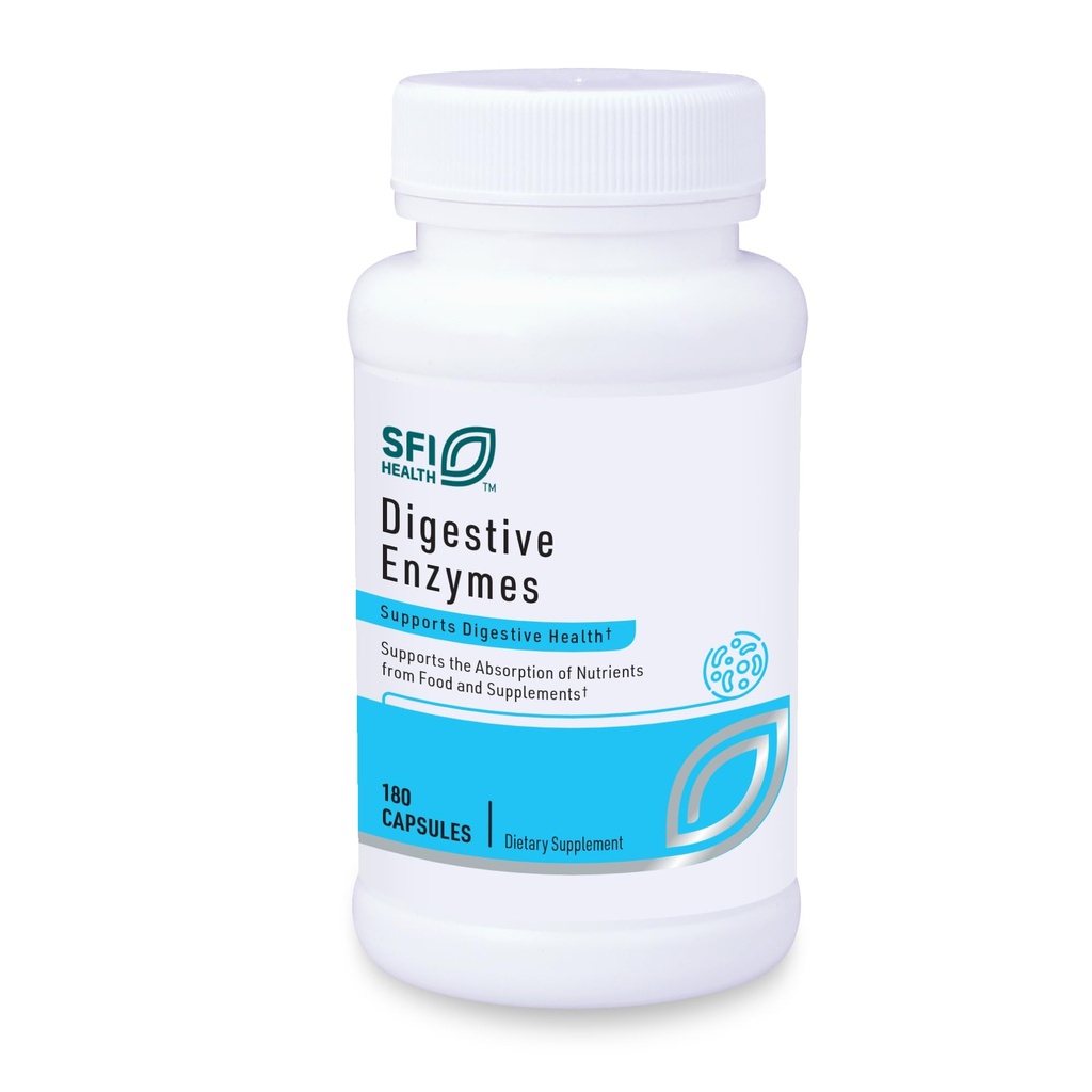 Klaire Labs SFI Health Prebavni encimi - Gut Health Supplements with lipaze, Amylase & Protease Enzymes for Digestion - Aid Nutrient Absorpcija - pomoč občasno GI neugodje (180 Kapsule)