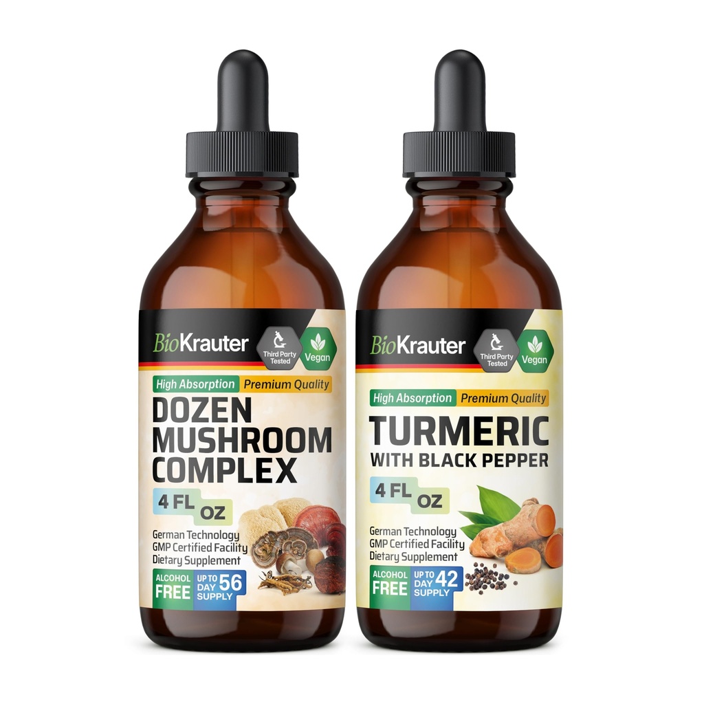 Deset gob Tinktura 4 Fl. Oz. & Kurkuma Tinktura 4 Fl. Oz.