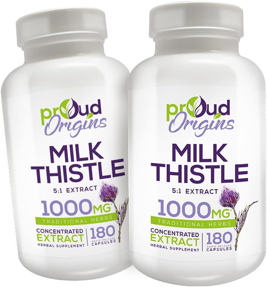 1000mg Milk Thistle pomaga ohraniti zdravo funkcijo jeter, Optimizirati zdravje, hitro sproščanje, Gluten brezplačno dopolnila - 6-mesečna dobava (2 paket)