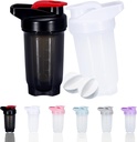 Shaker Steklenica Protein Shakes Cup in 10-ounce/300ML Shaker-Bottle z whisk kroglice, Beljakovine Shakers set,Non-BPA plastike (črna+bela(2PCS))