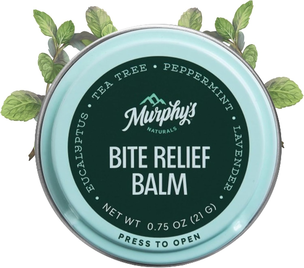 Murphy's Naturals Insect Bite Relief Balm, Potovanja prijateljski, Soothes Bug Bites z rastlinsko-based olje, hitro delovanje, enostaven uporaba, 0,75oz