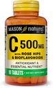 MASON NATURAL Vitamin C 500 mg, z Rose HIPS & Bioflavonoidi, Imunska podpora & Antioksidant Formula, 90 tablet