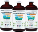 LIQUIDHEALTH Daily Multi Mineral Liquid Supplement z Fulvic Acid, Rastlinski Ionic Aquamin Sea Trace Ocean Minerals - Imunska podpora, Energy, Gut Health, Detox - Made in USA, Vegetarian (3 Pack)