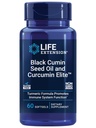 Life Extension Black Cumin Seed Oil in Curcumin Elite, Črna Kumina, Kurkum Extract, Imunska zdravstvena podpora, visoka biološka uporabnost, Zdravje celih živali, Gluten Free, Non-GMO, 60 mehkih gelov