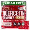 JOYLI Quercetin Gumies - Quercetin z bromelain cink vitamin C & vitamin D3 - Quercetin dodatek 500MG za imunski sistem in alergijo - Quercetin za otroke in odrasle - 60 Quercetin žvečljiv