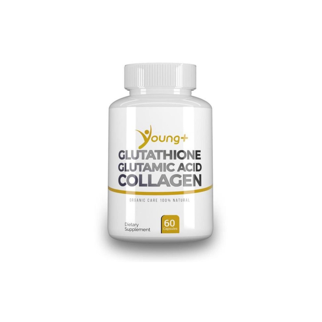 Mlad+ Glutation, glutaminska kislina in kolagen. Dodatek antioksidanta - 1000 mg, 60 kapsul