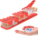 Ekstra velike tedenske tablete Organizator - vodoodporne 7-dnevne tablete Box, Prenosni vitamin in dopolnilno primeru, Enostaven za odprto oblikovanje, Idealno za potovanje a nd Daily Medication Management (rdeče)