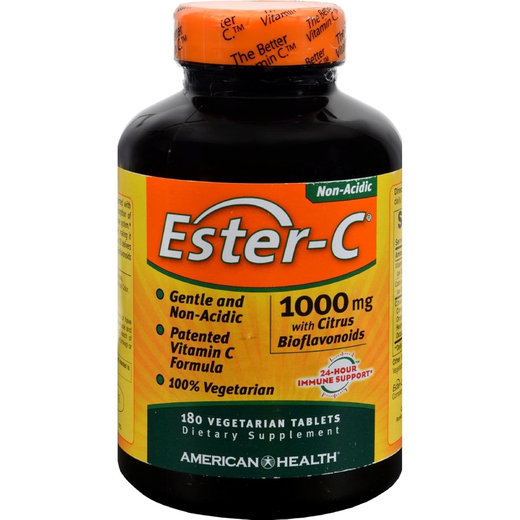 4 Pakiranje American Health Ester- C z bioflavonoidi Citrus - 1000 mg - 180 vegetarijanskih tablet