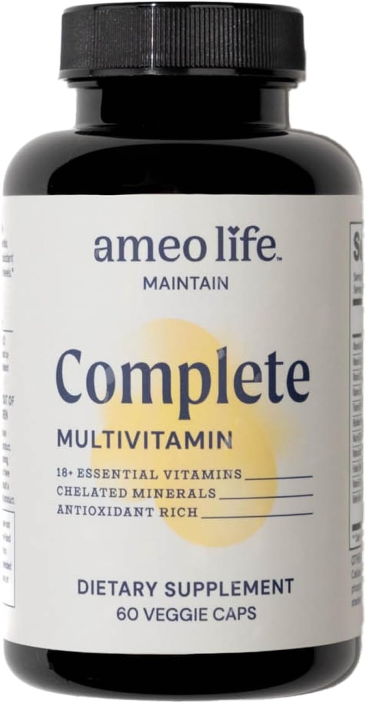 Dnevni multivitamin za odrasle moške in ženske – kelirani multivitamini z cinkom, biotinom, jodom, kromom, manganom in vitamini A, B6, B12, C, D, E – popolna podpora imunskemu in energetskemu sistemu – 60 kapsul