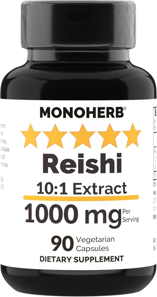 Izvleček gob MONOHERB Reishi 1000 mg - 90 vegetarijanskih kapsul