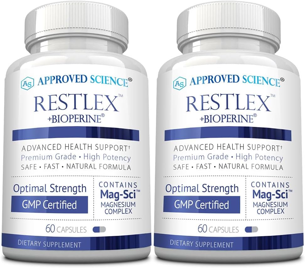 Odobreni Science Restlex - 420 mg mešanica magnezijevega glicinata, L-teanin 200 mg - 60 kapsul - pakiranje po 2