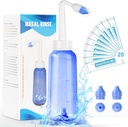 Neti Pot Sinus Rinse steklenica - Nežen nos Pranje steklenica Nos Čistilec za učinkovit tlak Irigatio 300 ML z 20 Nazal pranje sol paketi