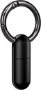 Micro Keychain tablete Imetnik Titanium vodoodporna Mini tablete vsebnik za nujne primere,Potovanje žep (črna)
