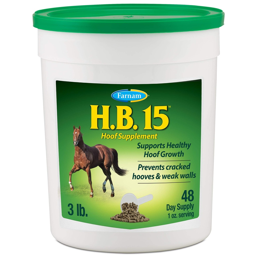 Farnam HB 15 Hoof Supplement, Podpira zdravo rast kopita 3 funt, 48 dan dobava