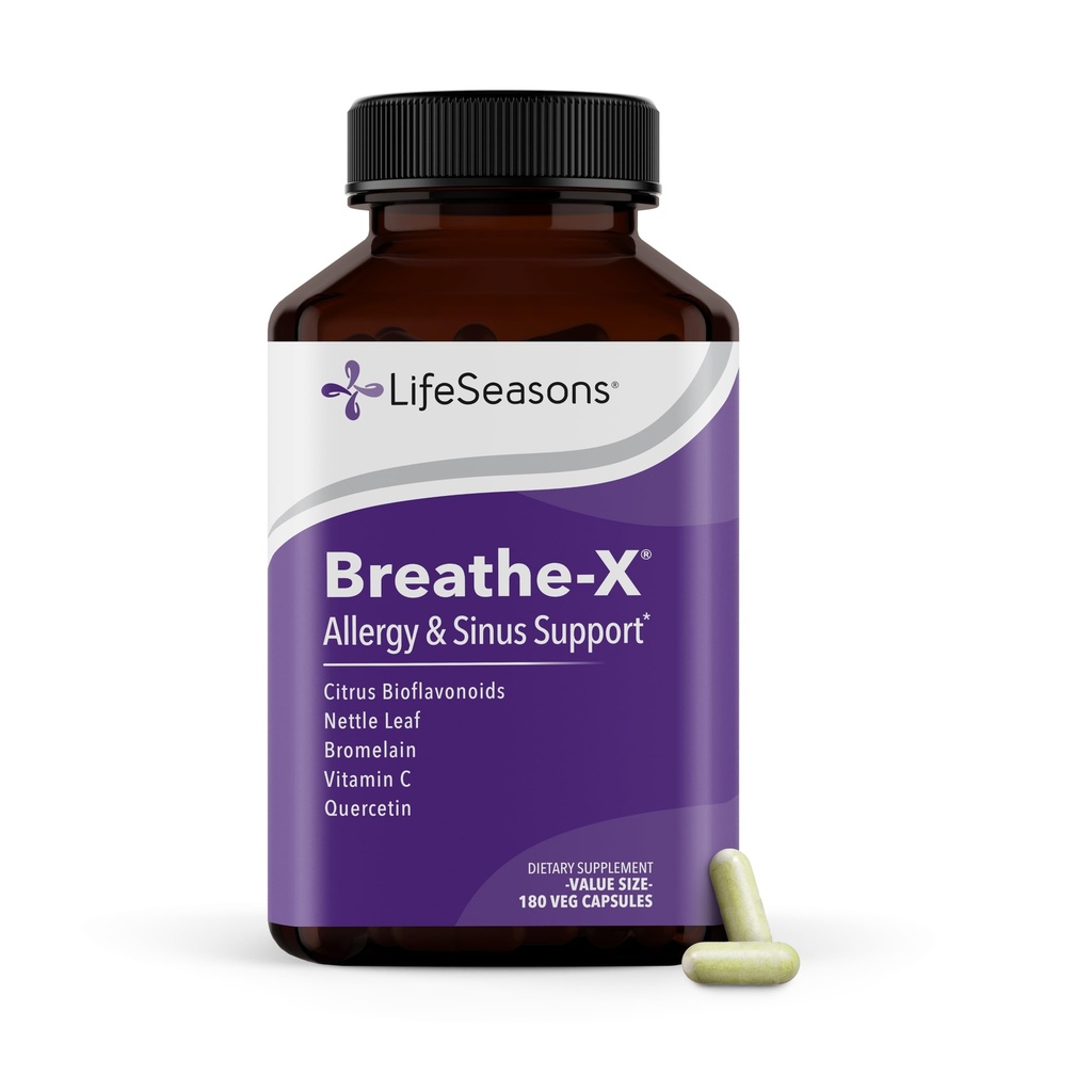 Dihanje-X - Alergija & Sinus Relief Supplement - podpira Sinuze & Nasal Neugodje - neudobno in hitro delovanje - Quercetin, Bromelain, Citrus Bioflavonoidi, Nettle Leaf & Vitamin C - 180 kapsul
