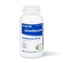 MAJOR Simetikon Relief plina 80 mg - Proti napenjanje, napihnjenost in plinski tlak - 100 žvečljivih tablet (1 pakiranje)