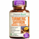 Saffron dopolnila – 89mg Saffron Extract in 1000mg Tumerska mešanica – Kurkuma dodatek s Ceylon Cinamon in Cardamom za Mood, Spomin in zdravje oči – Skupni dodatki za ženske in moške – 60 Count