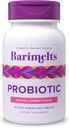 Barimelts probiotik, 5 milijard CFU - 60 hitro raztapljajoče tablete (2-mesečna zaloga) - brez sladkorja probiotiki za ženske, podpora Gut zdravje po bariatrični kirurgiji, naravna Cherry aroma