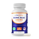 Vitamatska Borova kislina Vaginalna kapsula Lupine 600 mg ESP stopnja Borova kislina v vegetarijanski kapsuli Shell - 60 Število