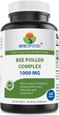 Brieofood Bee Pollen Complex 1000 mg 120 Tablete - narejene z Bee Pollen, Bee Propolis, & Royal Jelly Powder