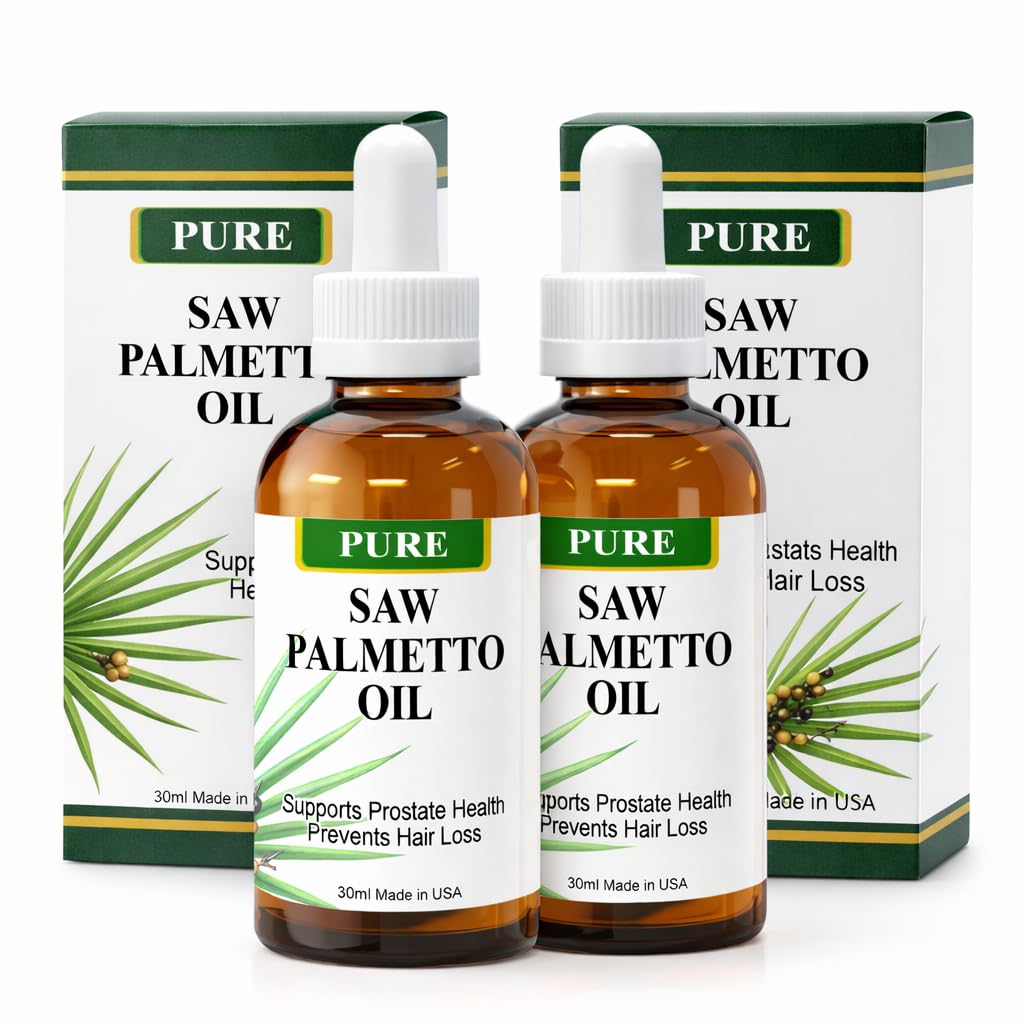 Pure Saw Palmetto Oil – 95-98% Koncentriran organski ekstrakt – Tekoča žaga Palmetto za moške in ženske – alternativa kapsulam in praškom – 2 Fl Oz