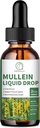 Mullein kapljice za pljuča, Mullein Leaf Extract 1000MG za dihala, Imunska in prebavna podpora, s Quercetin, Marshmallow, Elderberry, Black Cumin Seme, Bromelain, Non-GMO, Vegan, 2 Fl Oz