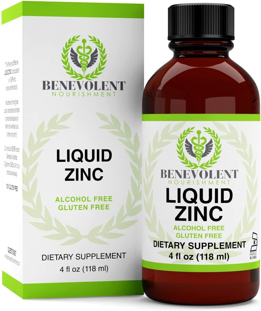 Cinkov dodatek z organskim jagodnim sadjem in zelišči - Potent in učinkovit tekoči prehranski dodatek za celotno družino - 100% Alkohol & Gluten Free - Non GSO Formula. Velika 4oz Steklenica.