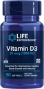 Life Extension Vitamin D3 25 μg (1000 i.e.), Podpora imunskemu sistemu, zdravje kosti, zdravje celega telesa, velikost vrednosti, brez glutena, ne-GMO, 90 kapsul