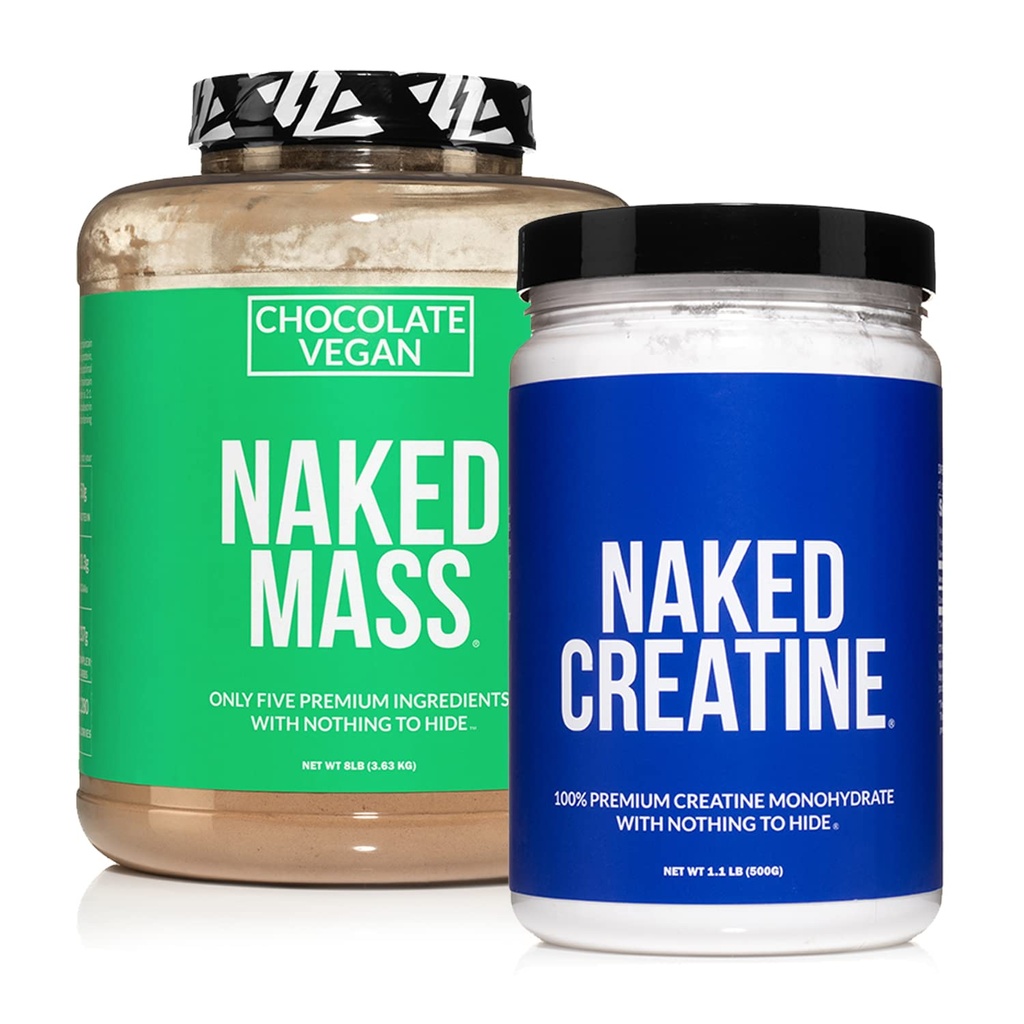 Naked brez sojinih beljakovin: 8LB čokolada veganski masni kreatin