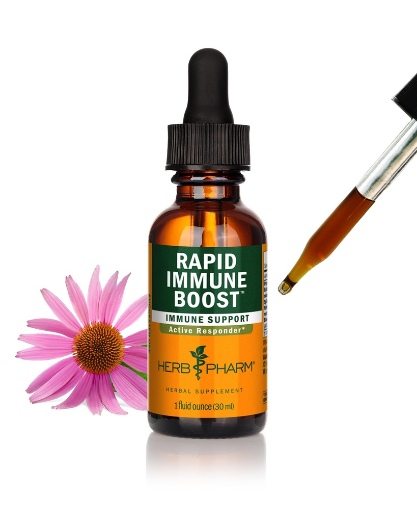 Herb Pharm Organski hitri imunski boost: hitro absorbira tinktura za odrasle, Echinacea Tinkture z Goldenseal, Ginger Extract & Elderberry, Imunska podpora dodatek & Wellness Aid, 1 Oz