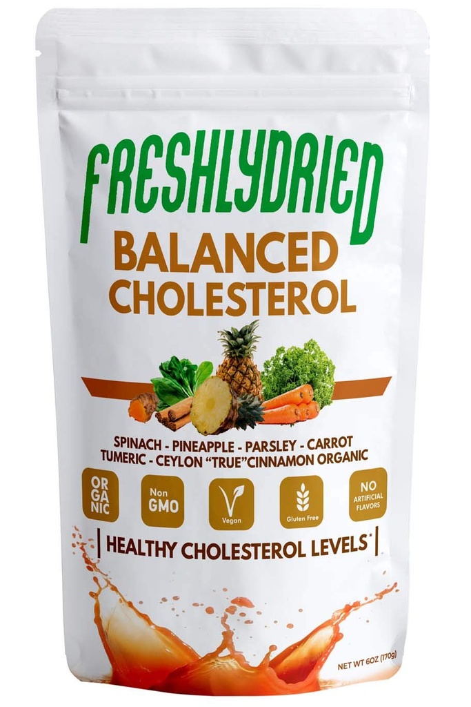 Sveže brušen holesterol v prahu - podpira zdrave ravni holesterola - w/Tumer, Ceylon True Cinamon, Spinach, Peteršilj, Ananas - Vegan-Prijateljski – 17 Serving – 6 Ounce