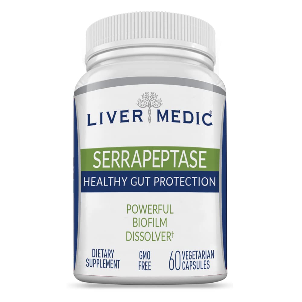 Serrapeptase Pure Digestive Proteolitic Enzymes Enteric Coated Premium Health Gut Protection and Vegan Jetra Support Supplement for Sinus, Respiratory and Gut Health NonGMO (60 kap)