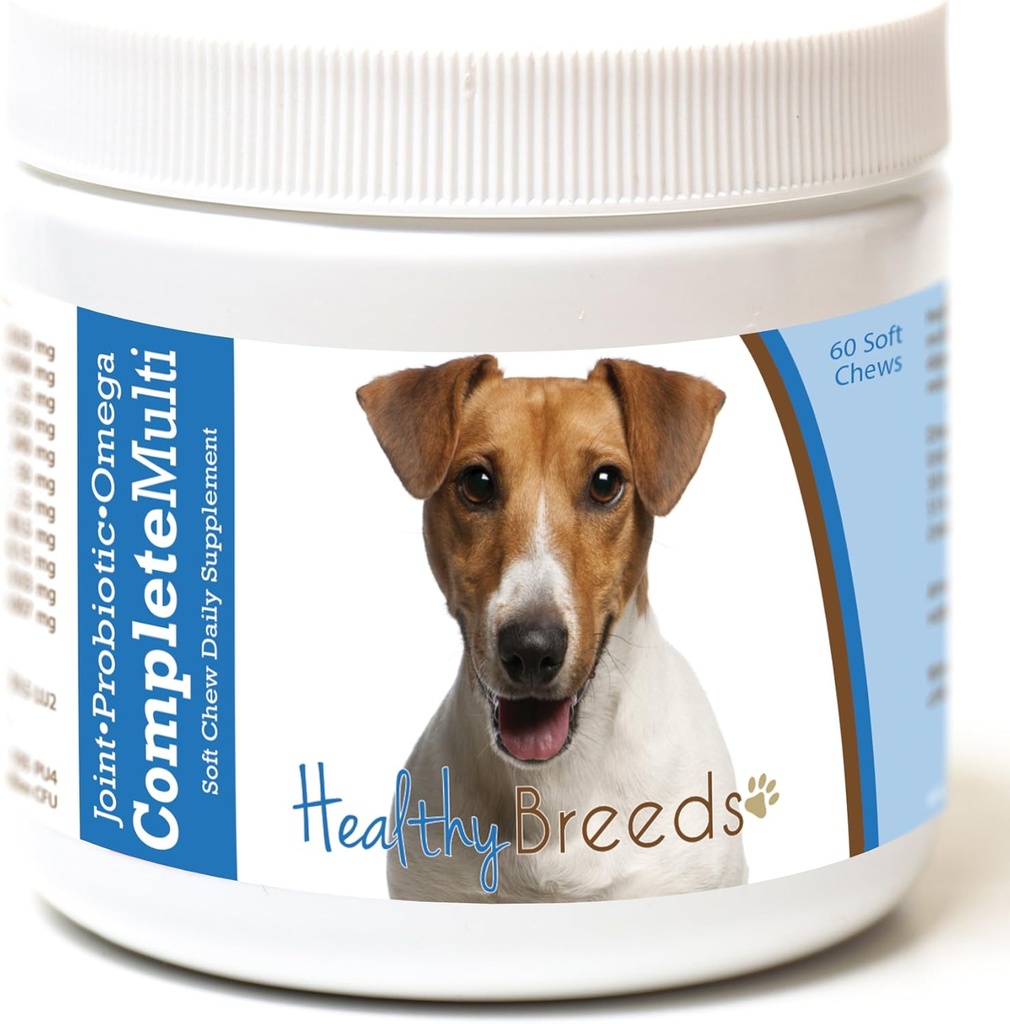 Zdrave pasme Jack Russell Terrier Vse v enem multivitaminski Soft Chew 60 Število