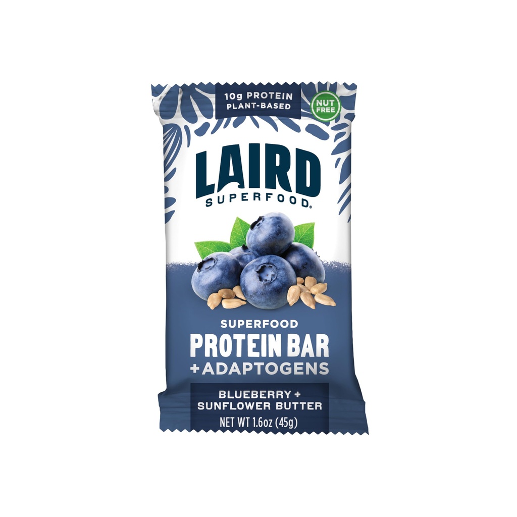 Laird Superfood Funkcionalne proteinske čokoladice, Beljakovinska čokoladica, vendar bolje s pravimi sestavinami, Funkcionalne gobe 10g Rastlinske bazične beljakovine, 6g Fiber, borovničevo sončnično maslo, 10 število (Pack of 1)