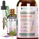 Rejuvica Health Balanced Femme - Napredna podpora za ravnotežje žensk - Tekočina za boljšo absorpcijo - Vitex, Dong Quai, Black Cohosh, Maca Wild Yam & More!