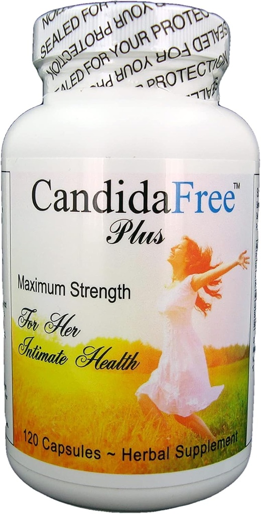 Candida-free Natural Balance Podpora Formula za Yeast Overfage Cleanse in Detox za ženske. 120 Veganskih kapsul.