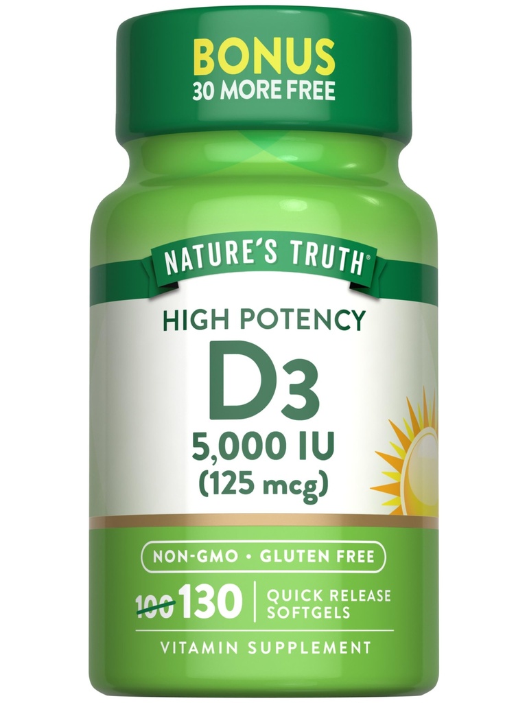 Resnica narave Vitamin D3 5000 i.e. softgels 