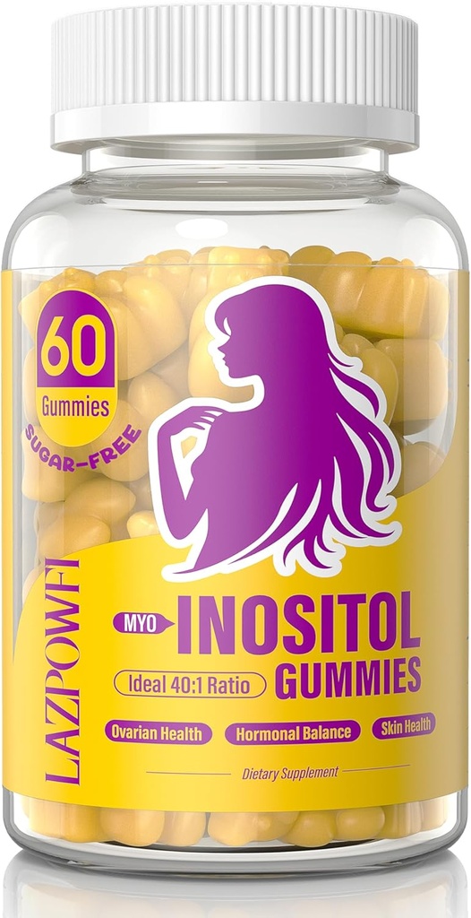 Inozitol Gumies z Myo-Inositol & D-Chiro Inositol,Vitamin D3,magnezijev glicinat in cink - Idealno razmerje 40:1 - 30 Day Supply-96