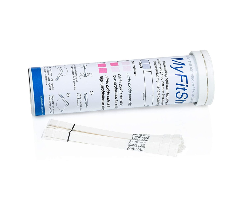 Testni trak za dušikov oksid - Track Prebiotični nitrat in Biomarker za dušikov oksid MyFitStrip - 25 Self Care Saliva Test Strip