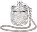 AB Diamond majhne tablete Organizator zdravila Lock Box luštna tableta kovček za torbico nakit prstan imetnik s Keychain Medicine shranjevanje za vitamin dopolnilo