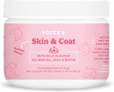 Bocce's Bakery Skin & Coat dodatek za pse, Dnevni Chews Made v ZDA z vitaminom E & Essential Maščobne kisline, Podpira zdravo kožo & Coat, Salmon, 60 ct, rdeče (DG-SP-SKIN60)