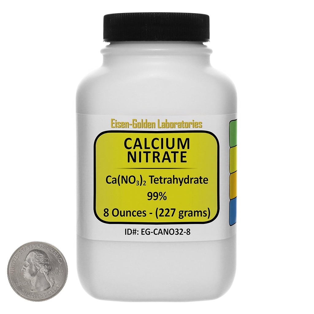 Kalcijev nitrat [CA(NO3) 2] 99% AR stopnja Prills 8 Oz v steklenici za ohranjevalnik prostora