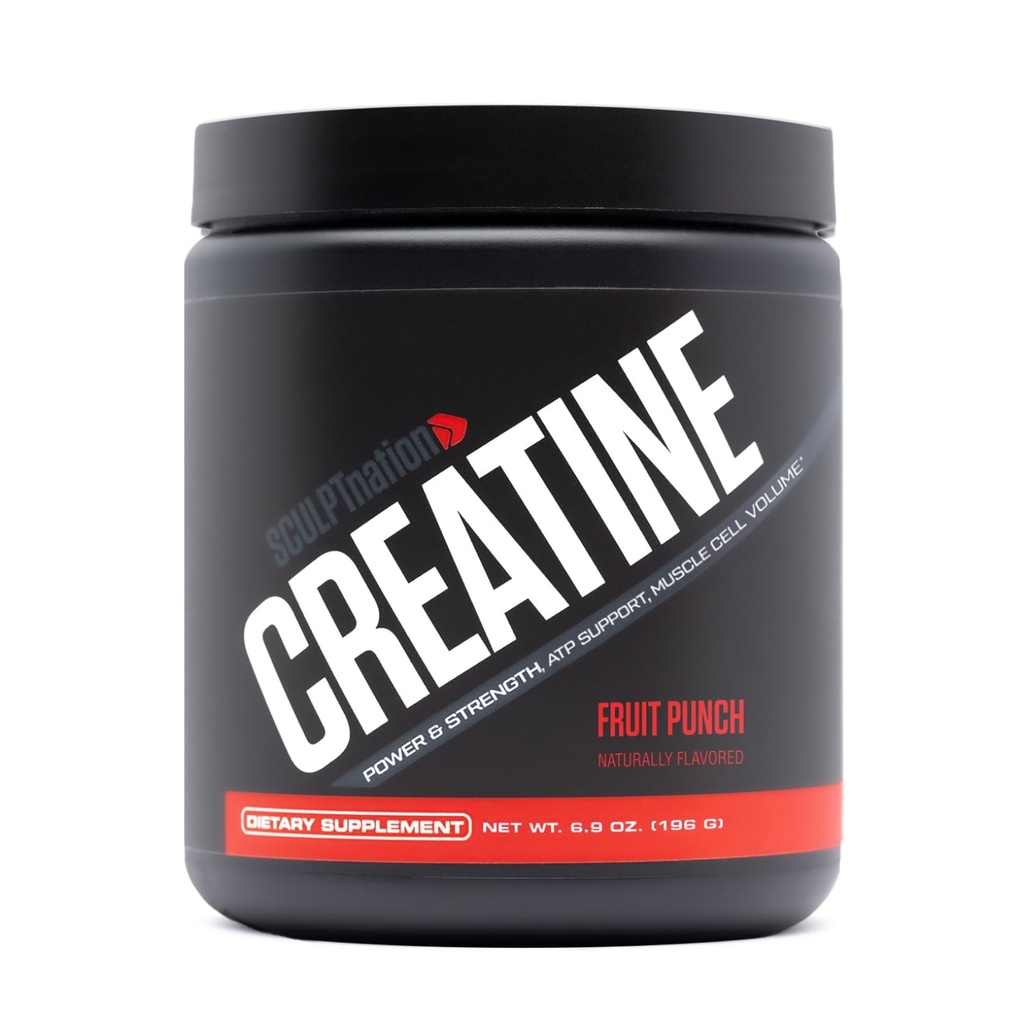 Sculpt Nation by V Shred Creatine - Premium Kreatin Monohidrat v prahu za podporo mišic, energije in možganske funkcije, sadni punch arome Creatine - 30 Serving