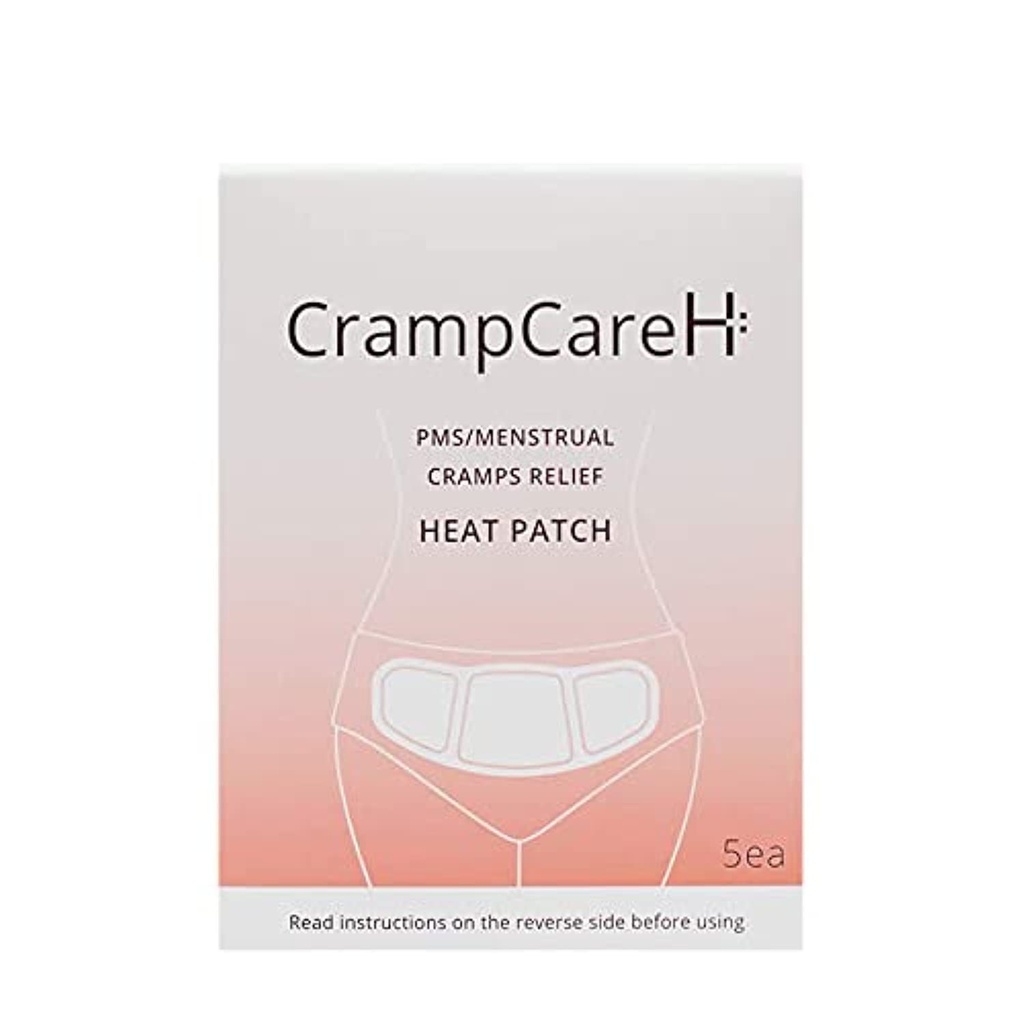 (5 obliži) CrampCareH PMS / Menstrual Cramps Relief Heat Patch s širokimi krili, FDA registrirana