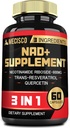 3in1 NAD+ Dodatek 1200Mg - Nikotinamid ribozid s Trans Resveratrol & Quercetin - celično aktivnost, Imunsko, staranje zdravje - 60 Štetje dobava za 30 dni