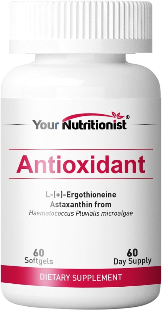Antioksidant Softgel - Astaksantin iz Algae, Ergotionein - 60 števk, 60 dni dobave