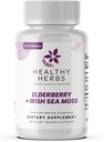 Zdrava zelišča Wildcrafted Elderberry Morje Moss Kapsule 
