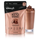 Keto Collagen Shake (Chocolate) - s kokosovim oljem, Prebiotiki, Grass Fed Hidralizirani kolagen Peptide Tip I & III, Nizki karb, Gluten Free,1.78lbs. (810g)